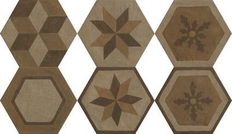GEA ESAGONA DECORO COLORI CALDI 40,9X47,2