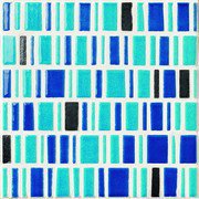 LE MURRINE DECORO LOW METAL TURQUOISE SU RETE 30X30