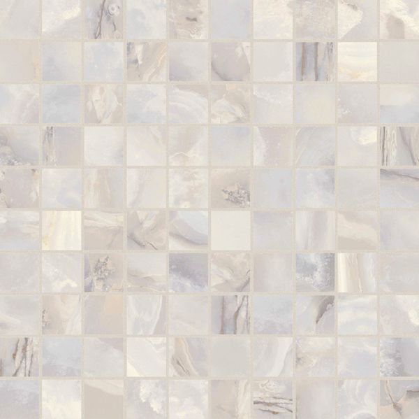 ONYX&MORE WHITE ONYX GLOSSY MOSAICO 3X3