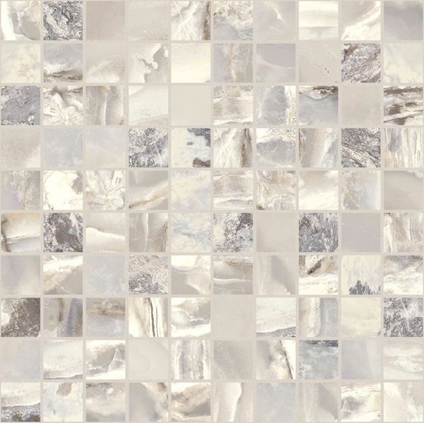 ONYX&MORE WHITE BLEND GLOSSY MOSAICO 3X3
