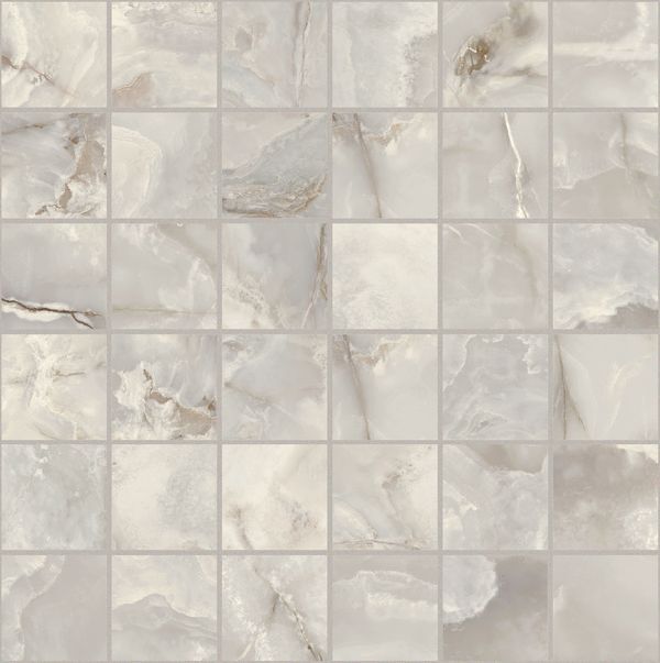 ONYX&MORE SILVER ONYX SATIN MOS.5X5