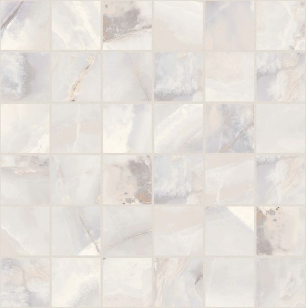 ONYX&MORE WHITE ONYX GLOSSY MOS.5X5