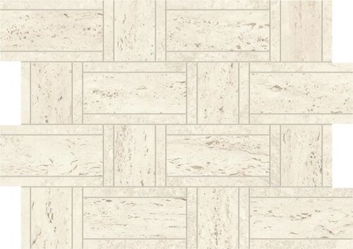 Marvel White Mosaico Basketweave