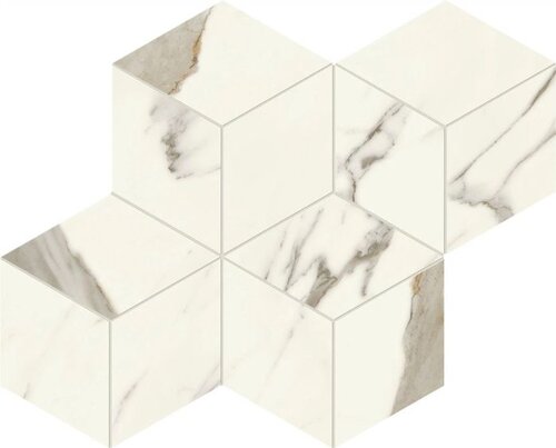 Marvel Calacatta Sublime Mosaico Esagono Silk
