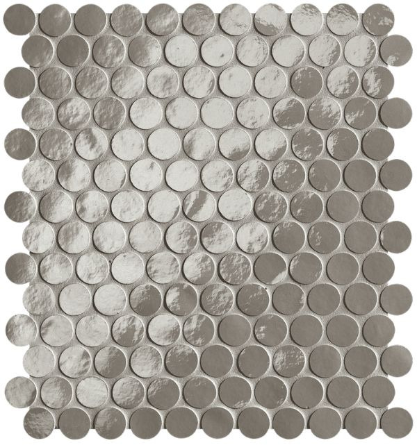 GLIM GRIGIO FUMO ROUND MOSAICO BRILLANTE