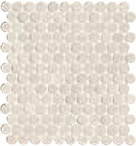 NOBU WHITE GRES ROUND MOSAICO MATT