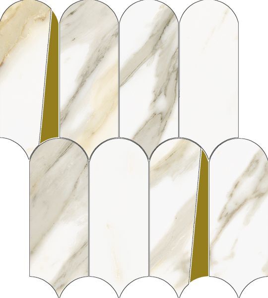 Stellaris Calacatta Gold Mosaico Elegant