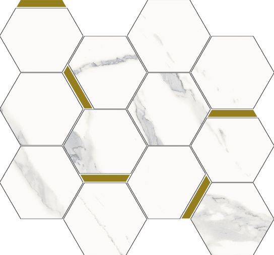 Stellaris Statuario White Mosaico Chic