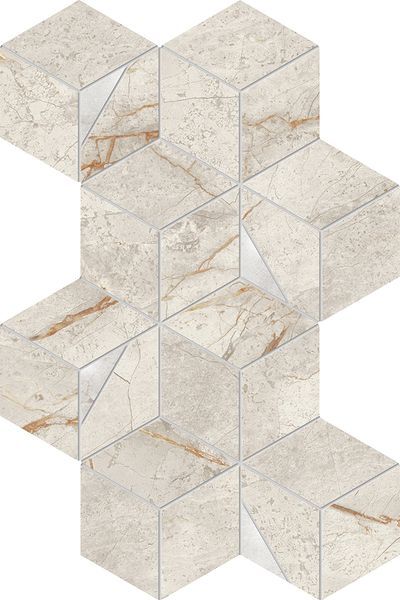 Marvel Diva White Everest Mosaico Hex Lappato