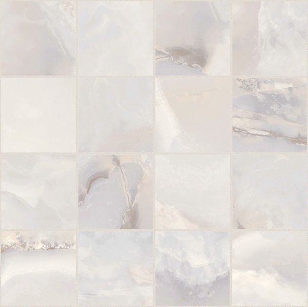 ONYX&MORE WHITE ONYX SATIN 6MM MOS 7,5X7,5
