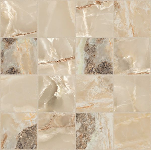 ONYX&MORE GOLD. BLEND SATIN 6MM MOS7,5X7,5