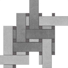 Remix Dark Charc/Grey (Set 2Pz) (62059) 40x40 Керамогранит