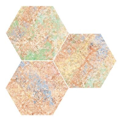 EMOTION RED NATURAL HEXAGON