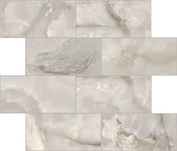 ONYX&MORE SILVER ONYX GLOSSY 6MM MUR.7,5X15