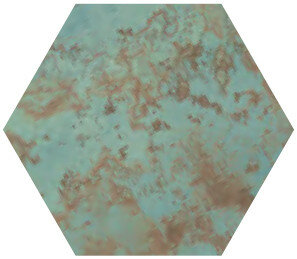 ZINC GREEN NATURAL HEXAGON