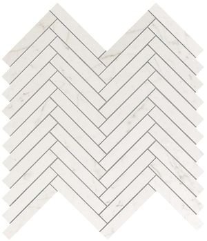 Marvel Carrara Pure Herringbone Wall