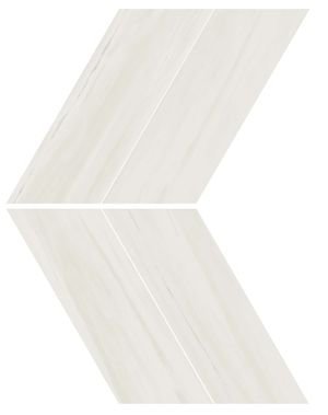 Marvel Bianco Dolomite Chevron Lappato