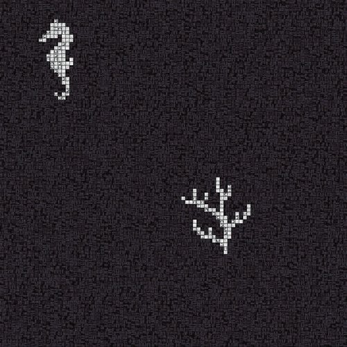 CORALS & SEAHORSES BLACK