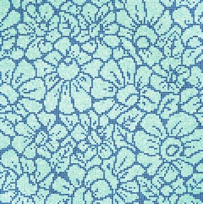 GRAPHIC FLOWERS BLEU